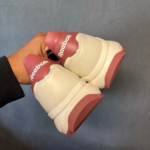 Reebok Women’s Classic Leather Ripple Shoes Cream Pink Size 9.5 Momcore Comfy - Picture 10 of 11